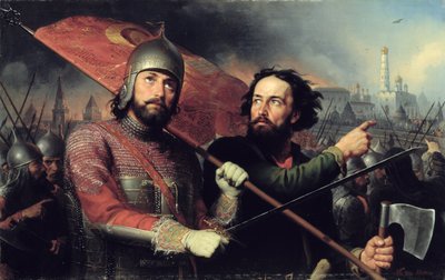 The National Uprising of Kuzma Minin and Count Dmitry Pozharsky, 1850 by Michail Ivanovich Skotti